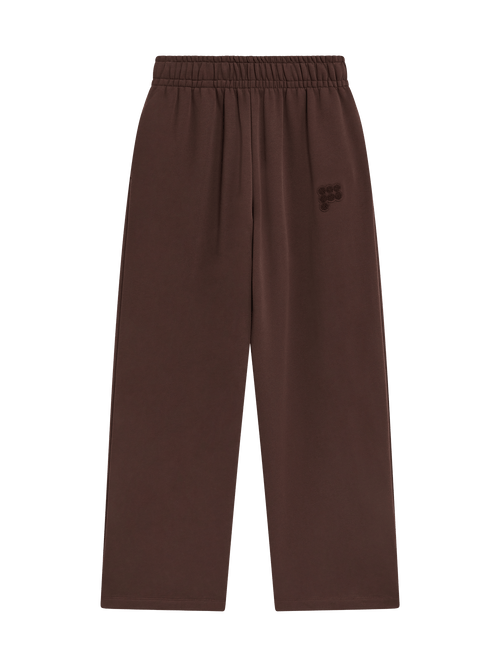 Womens Straight Leg Track Pants—Mahogany Brown