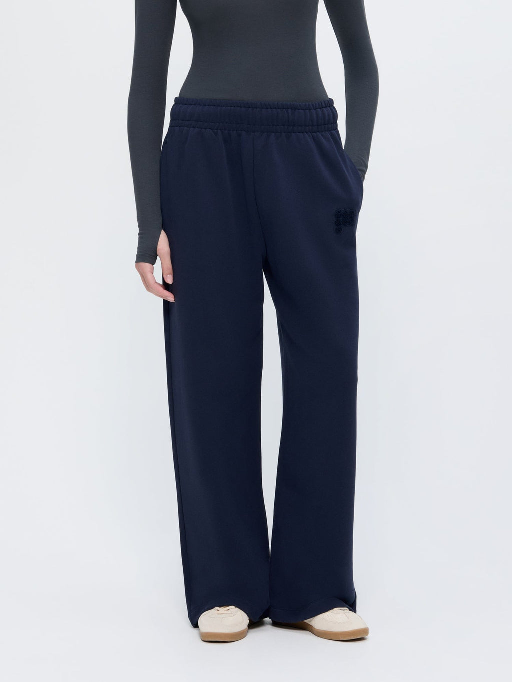 Womens Straight Leg Track Pants—Midnight Navy