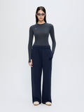 Womens Straight Leg Track Pants—Midnight Navy