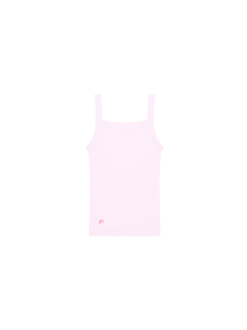Womens Rib Square Neck Tank Top—Light Lilac