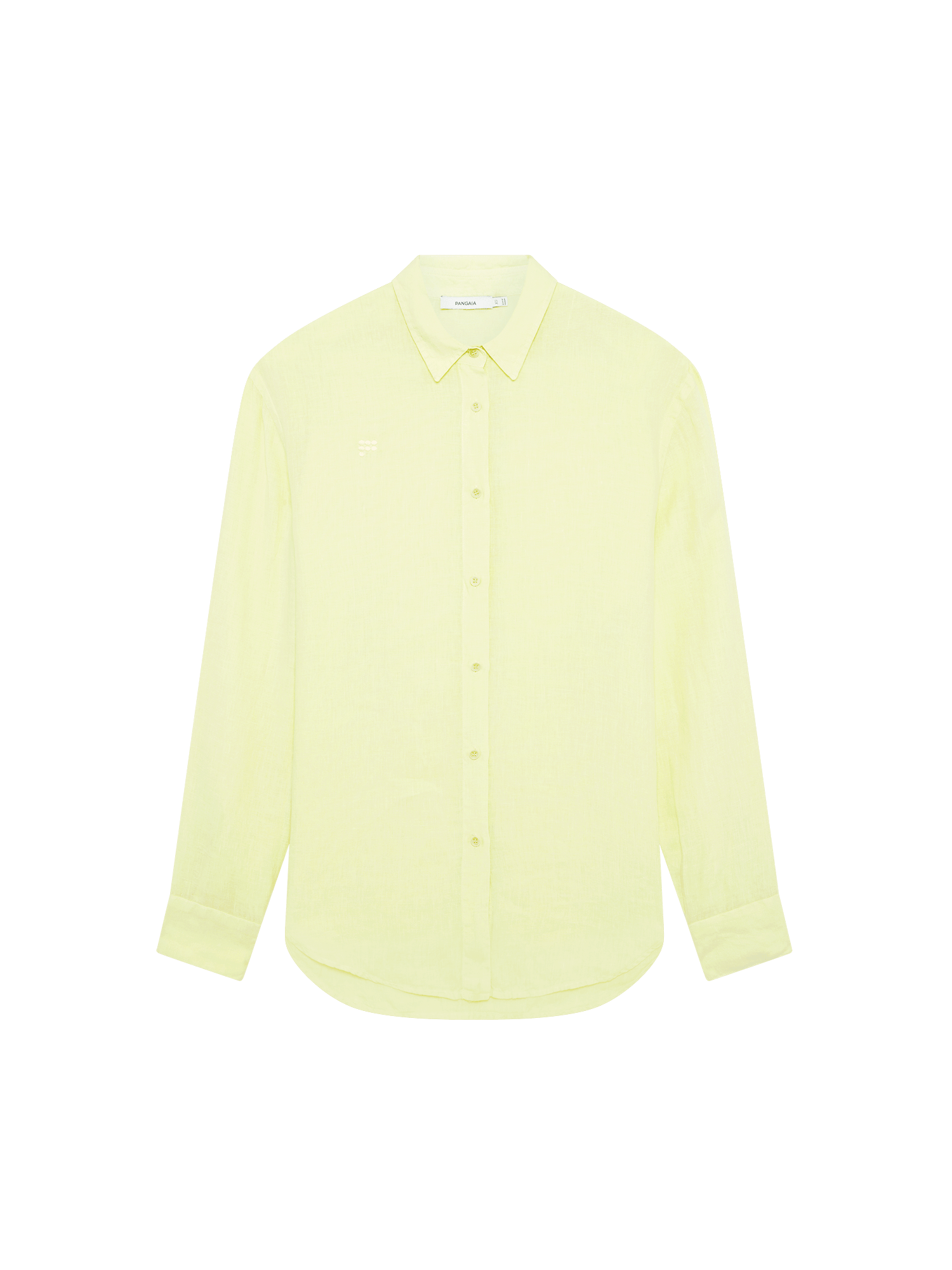 Womens Linen Overshirt—Soft Lime